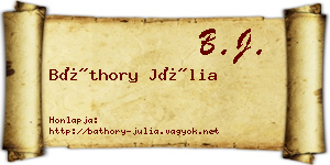 Báthory Júlia névjegykártya