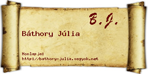 Báthory Júlia névjegykártya
